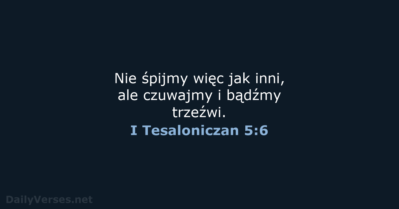 I Tesaloniczan 5:6 - UBG
