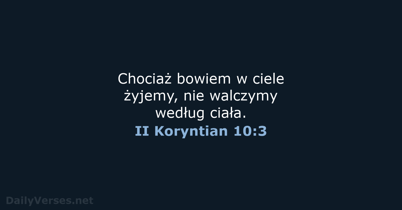 II Koryntian 10:3 - UBG