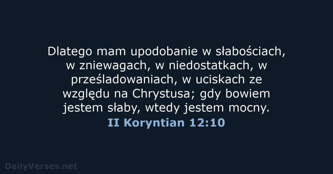II Koryntian 12:10 - UBG