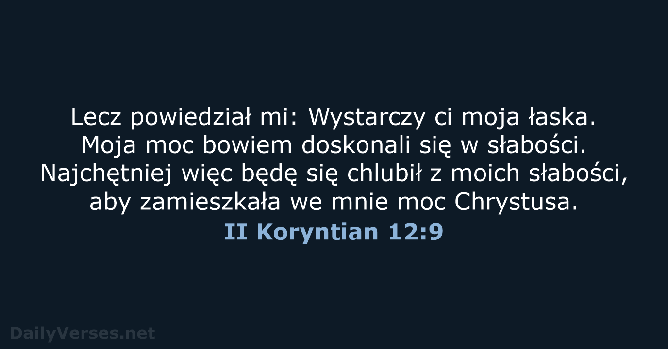 II Koryntian 12:9 - UBG