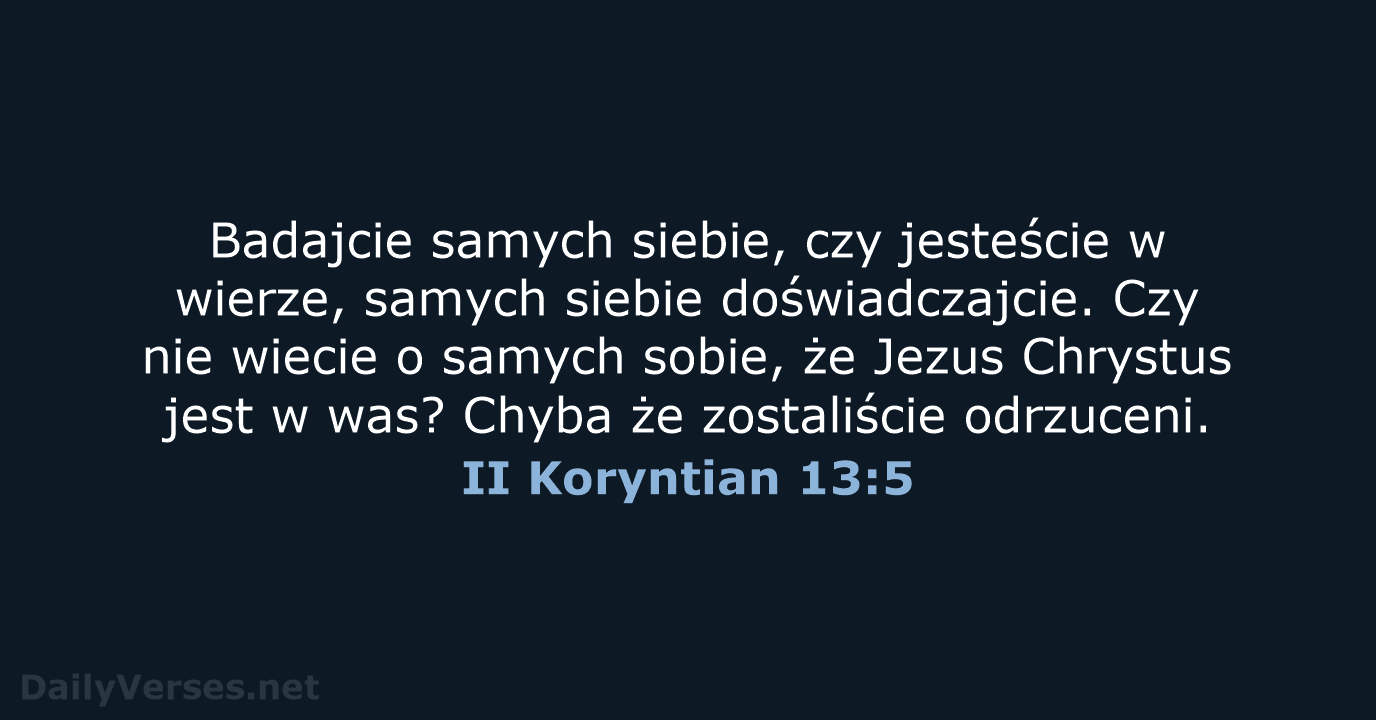 II Koryntian 13:5 - UBG