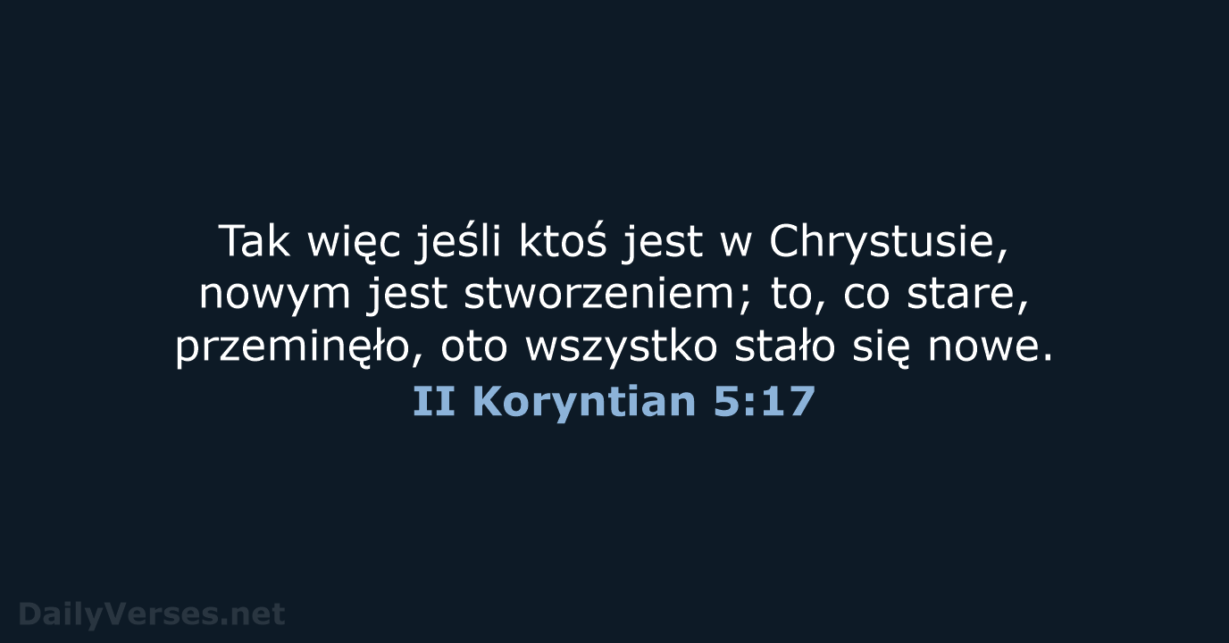 II Koryntian 5:17 - UBG