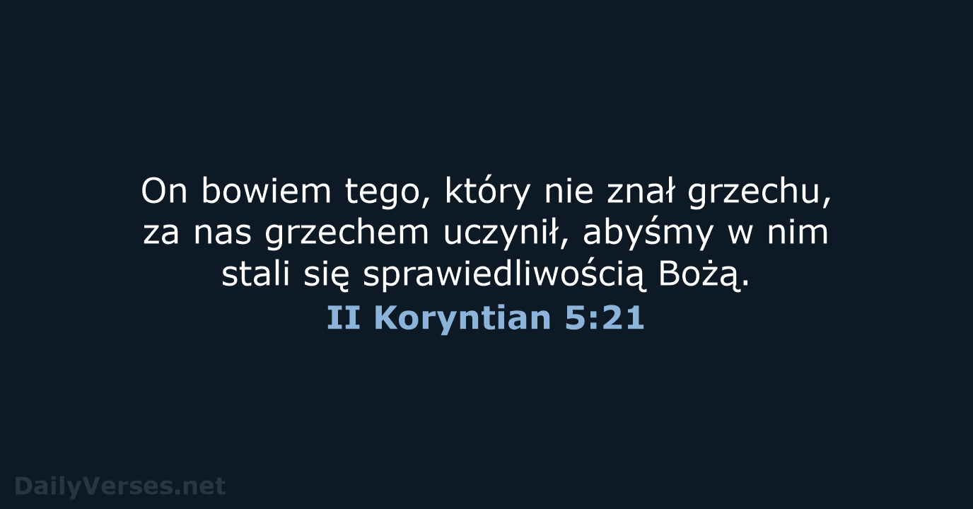 II Koryntian 5:21 - UBG
