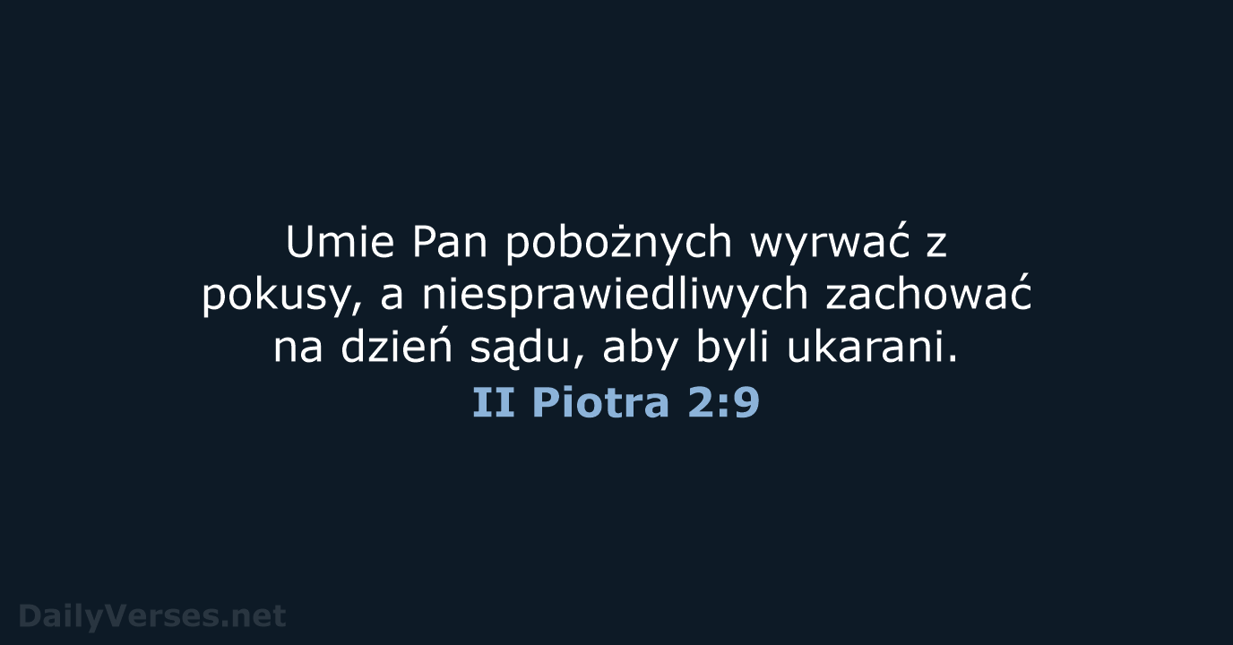 II Piotra 2:9 - UBG