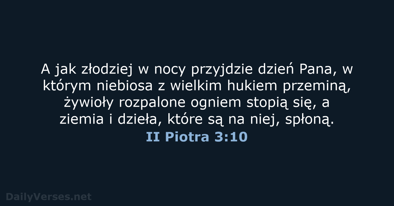 II Piotra 3:10 - UBG