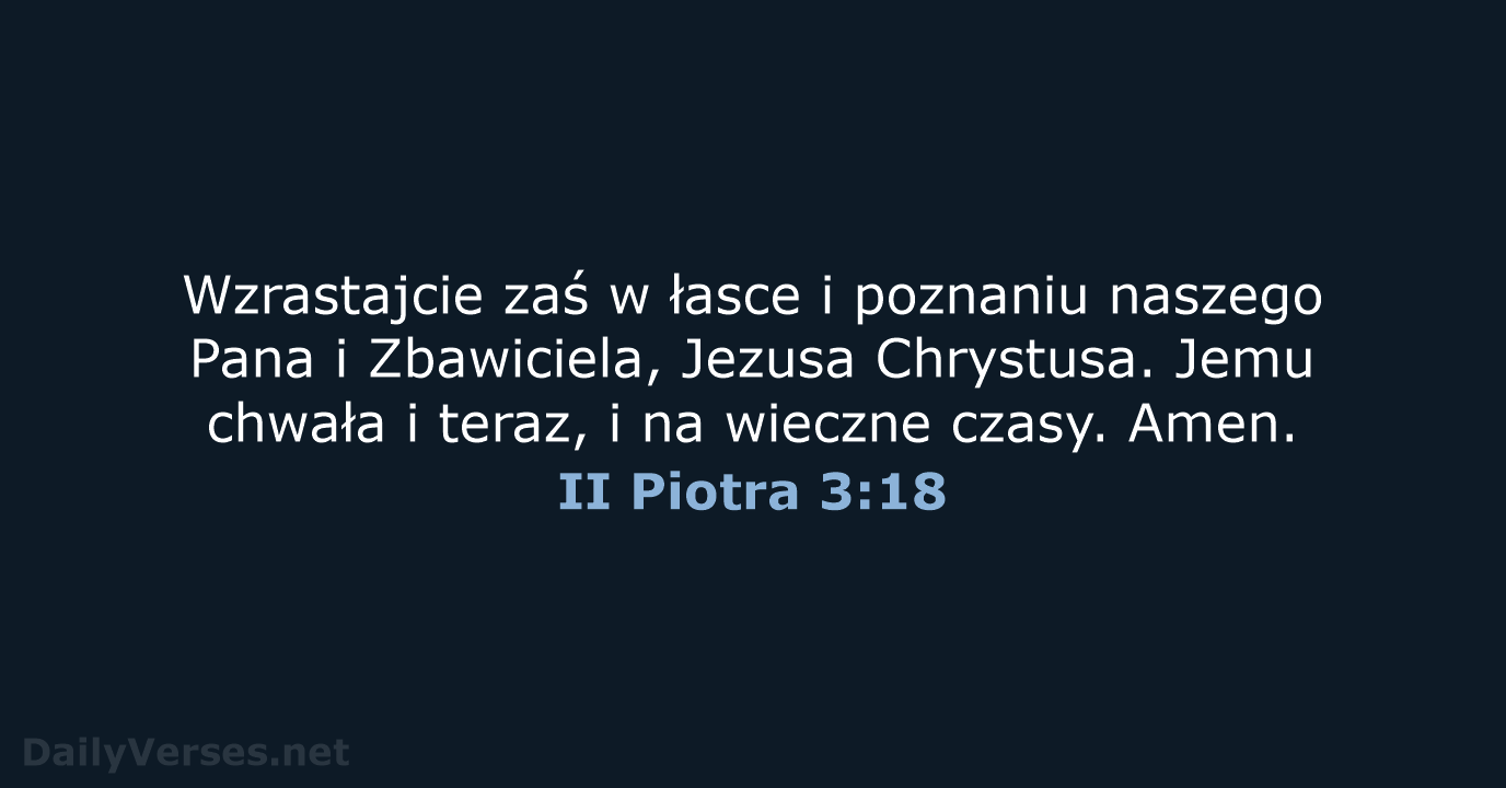 II Piotra 3:18 - UBG