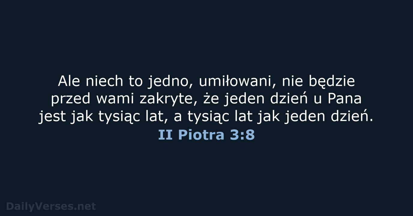 II Piotra 3:8 - UBG