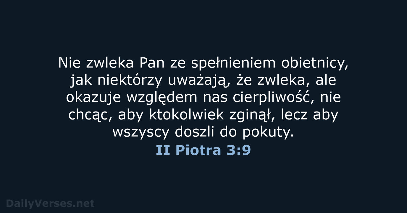 II Piotra 3:9 - UBG