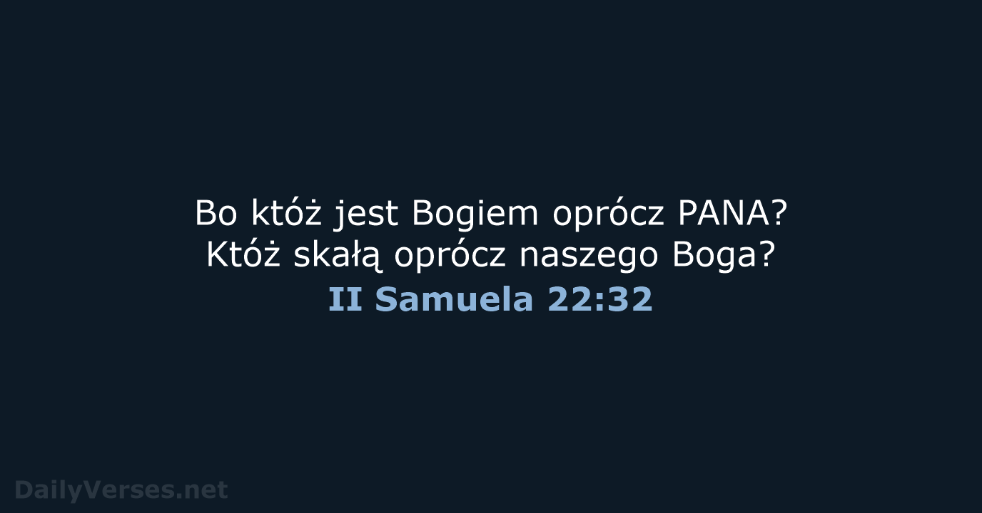 II Samuela 22:32 - UBG