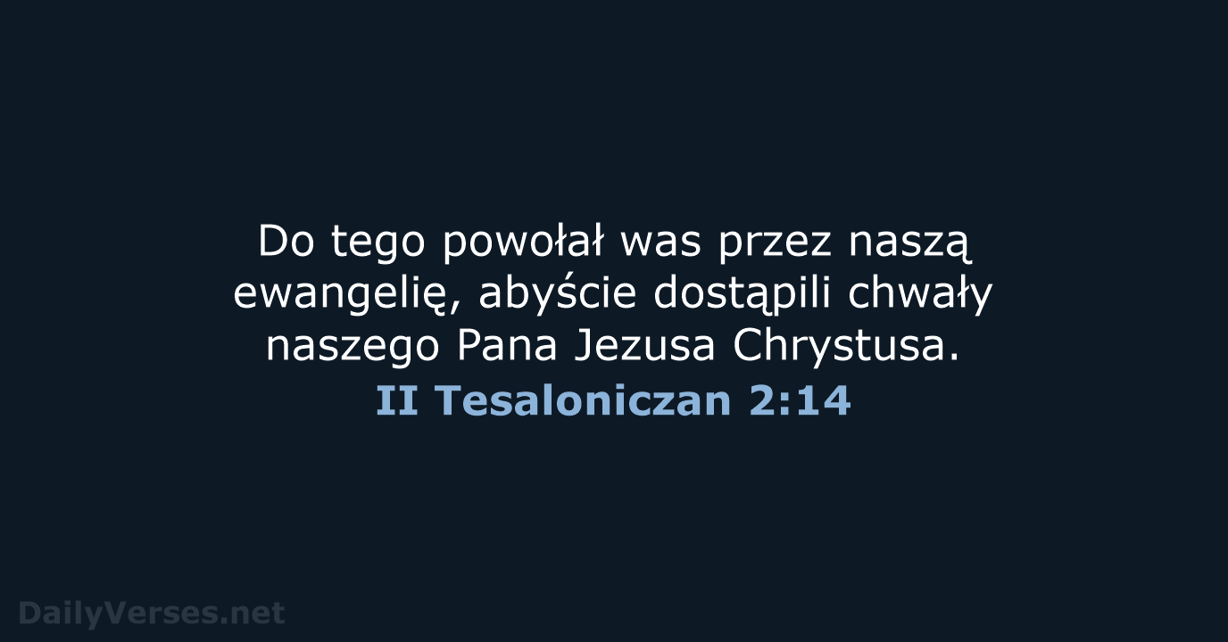 II Tesaloniczan 2:14 - UBG
