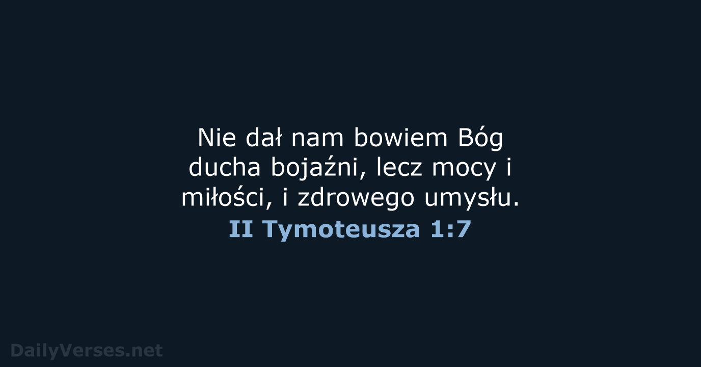 II Tymoteusza 1:7 - UBG