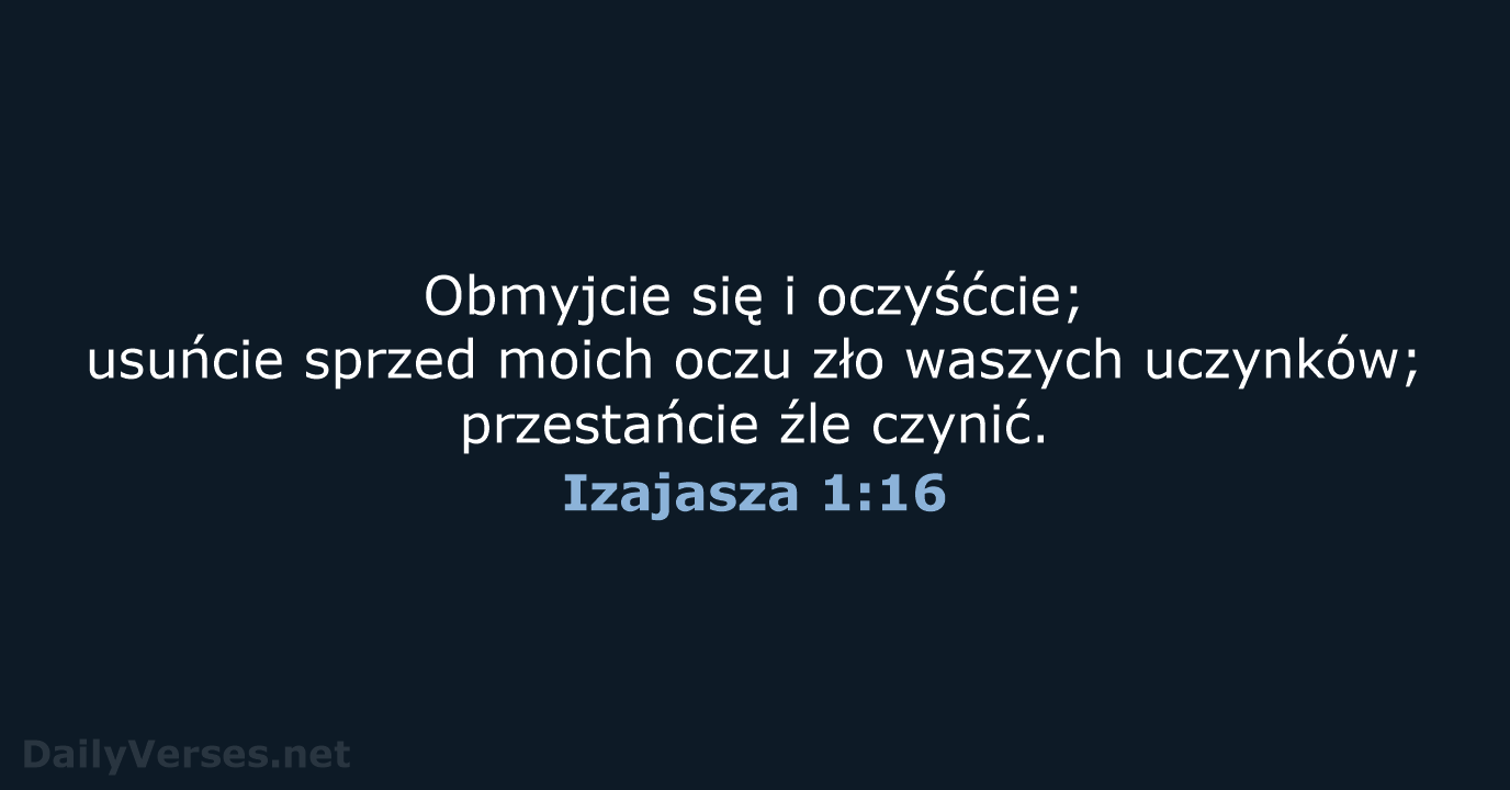 Izajasza 1:16 - UBG