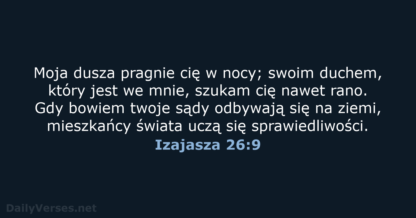 Izajasza 26:9 - UBG