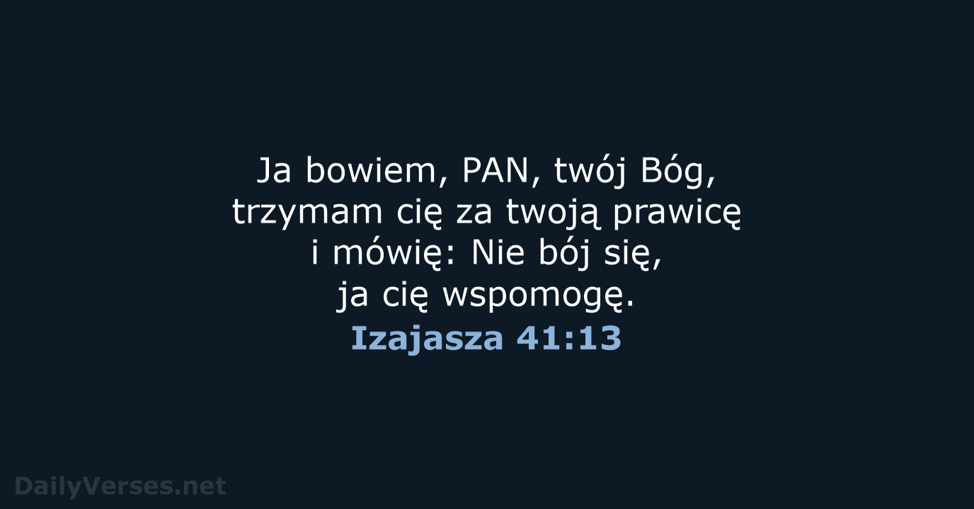 Izajasza 41:13 - UBG