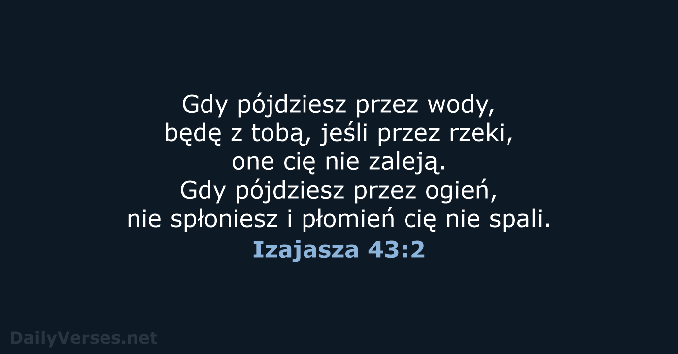 Izajasza 43:2 - UBG