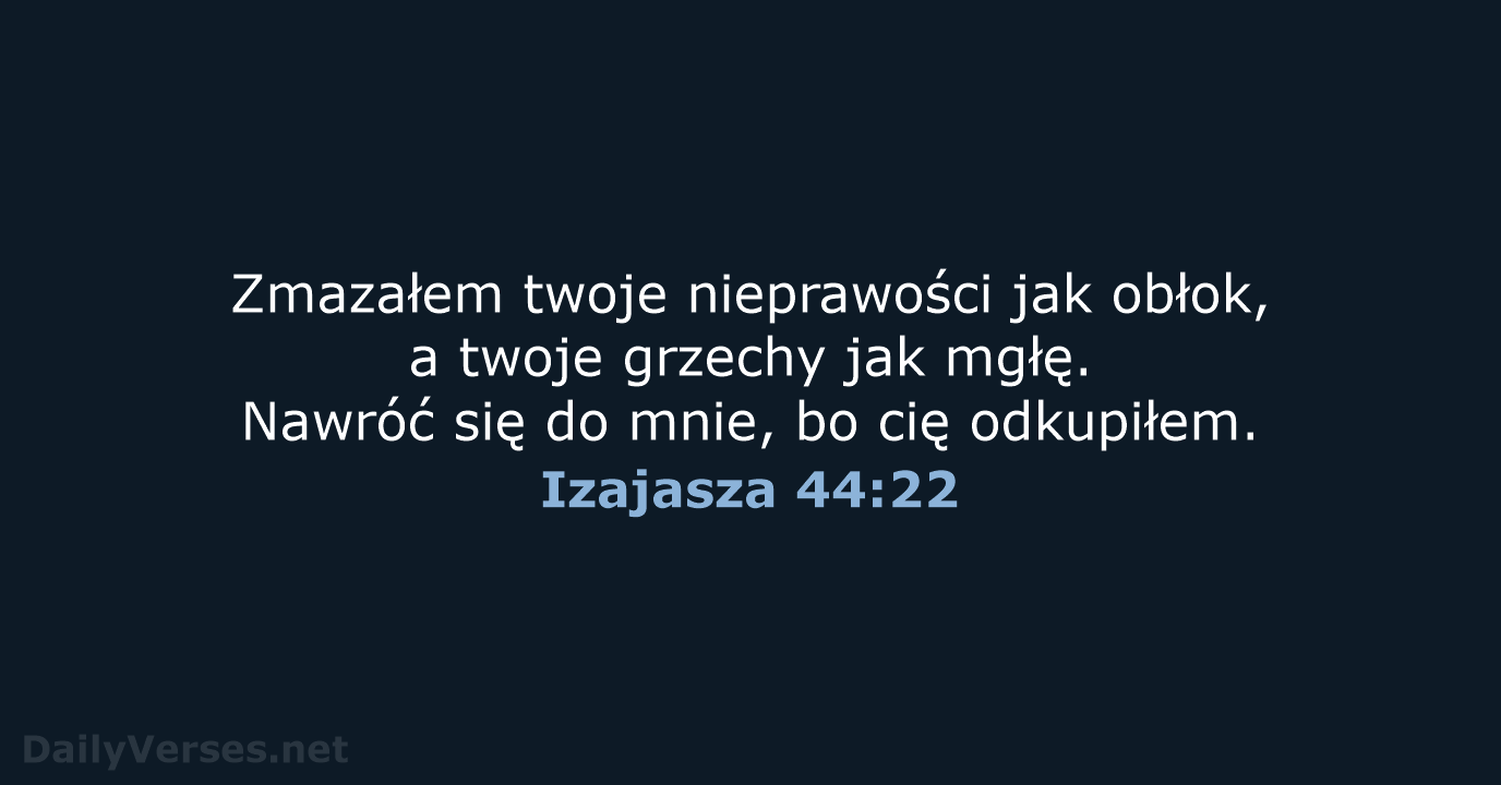 Izajasza 44:22 - UBG