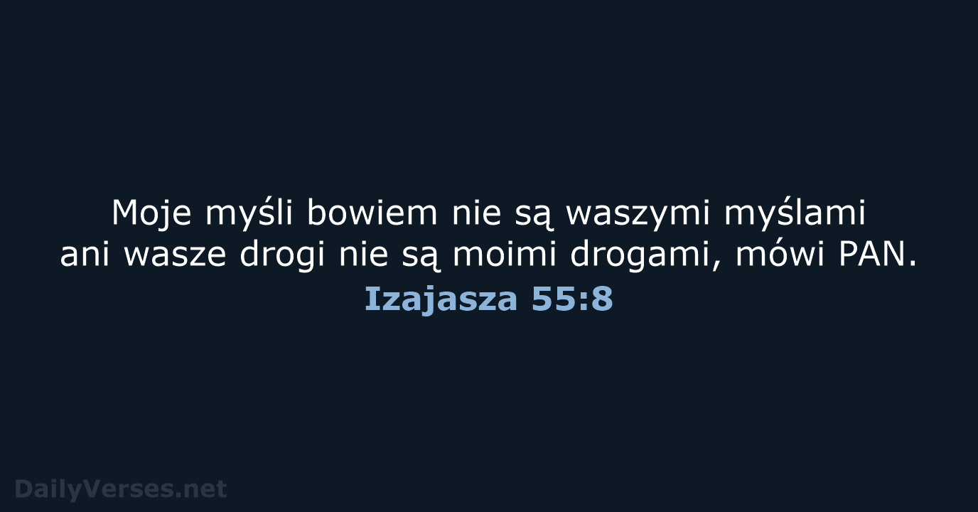 Izajasza 55:8 - UBG