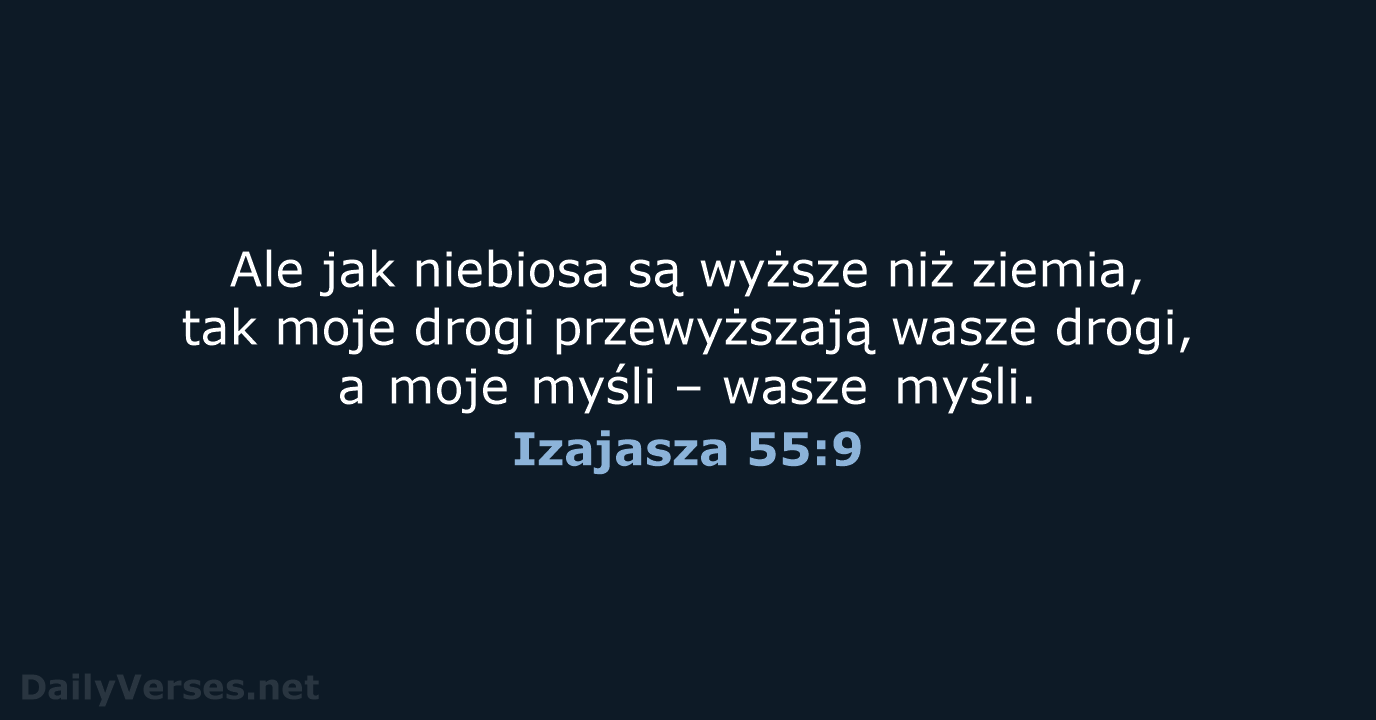 Izajasza 55:9 - UBG