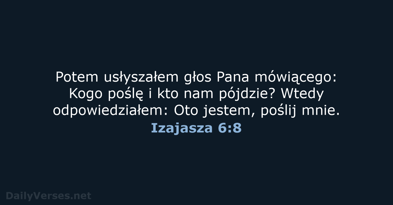 Izajasza 6:8 - UBG