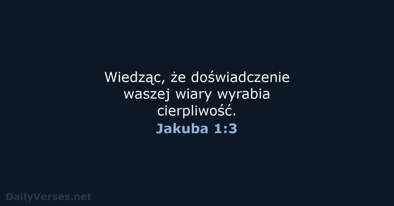 Jakuba 1:3 - UBG