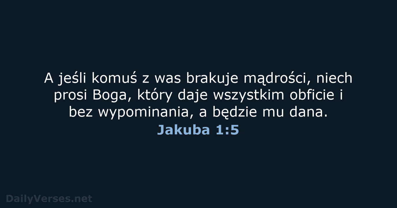Jakuba 1:5 - UBG