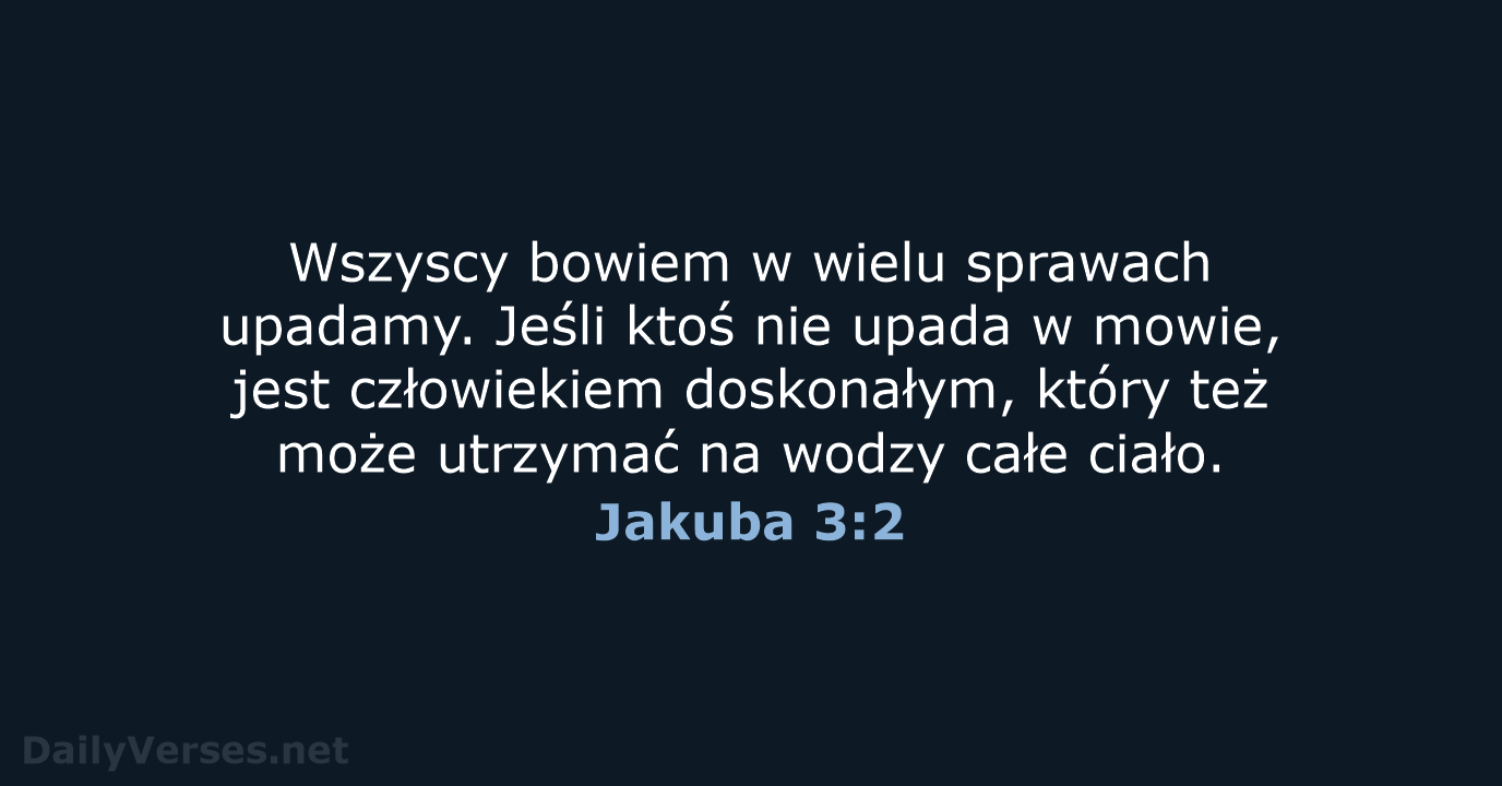 Jakuba 3:2 - UBG