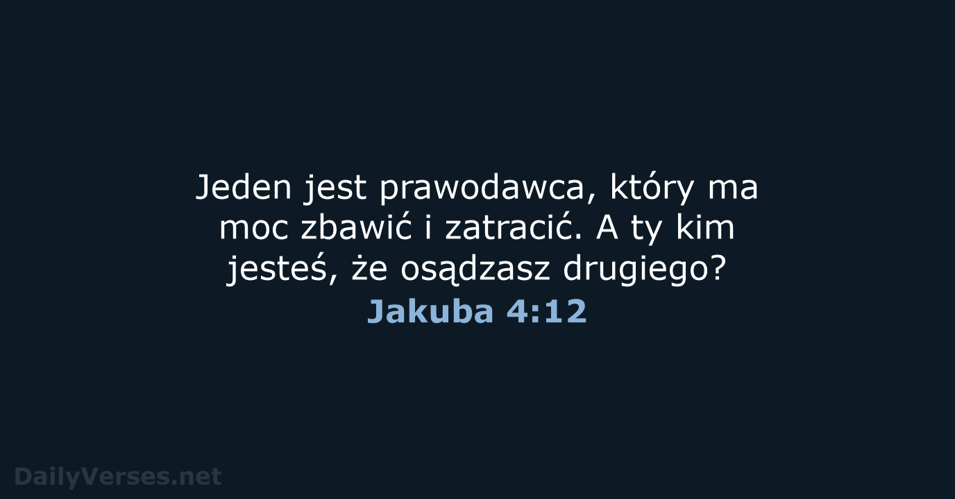 Jakuba 4:12 - UBG