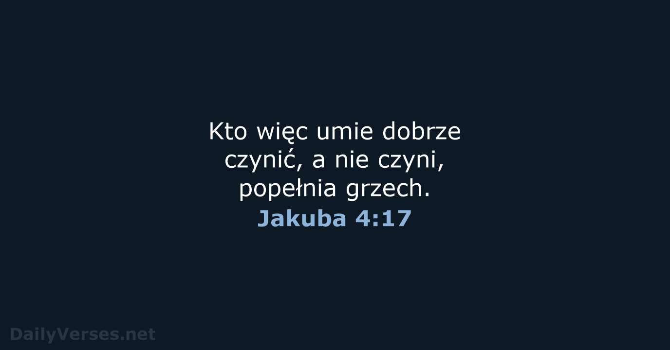 Jakuba 4:17 - UBG