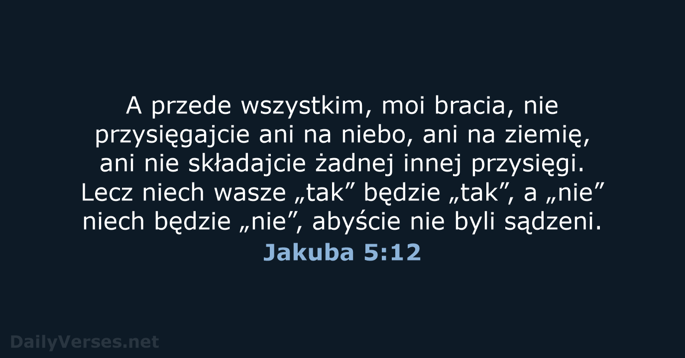 Jakuba 5:12 - UBG