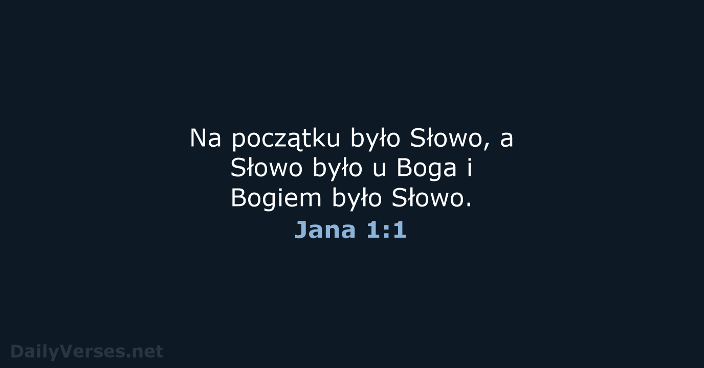 Jana 1:1 - UBG