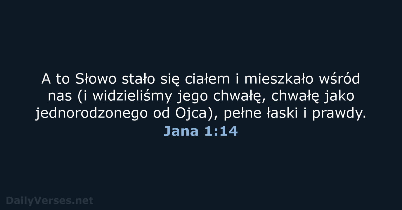 Jana 1:14 - UBG
