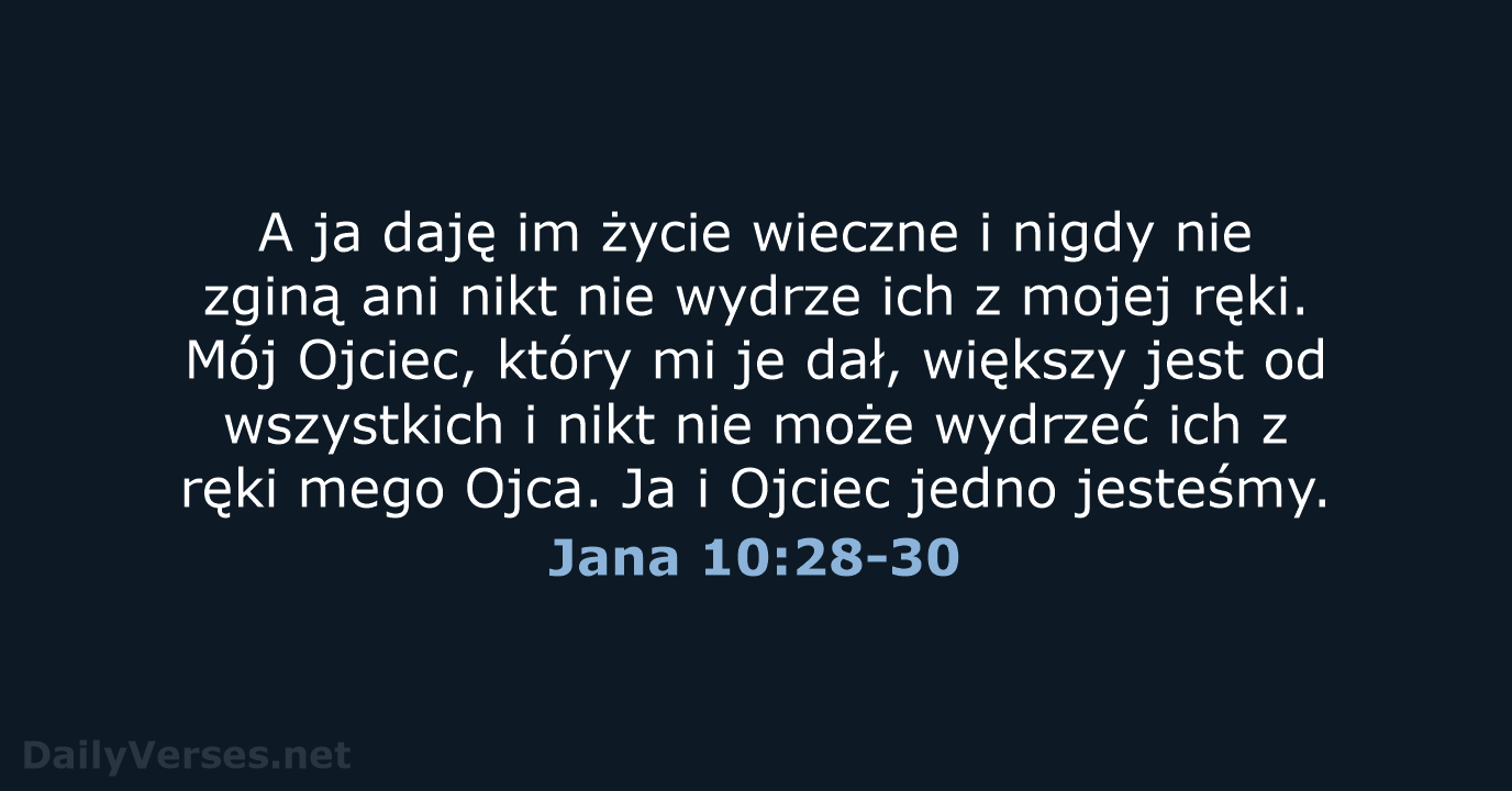 Jana 10:28-30 - UBG
