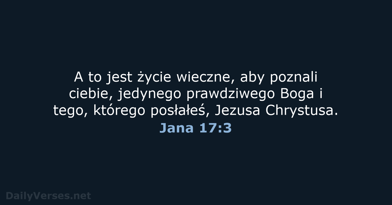 Jana 17:3 - UBG