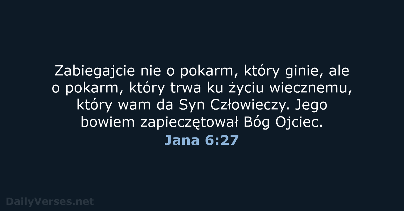 Jana 6:27 - UBG