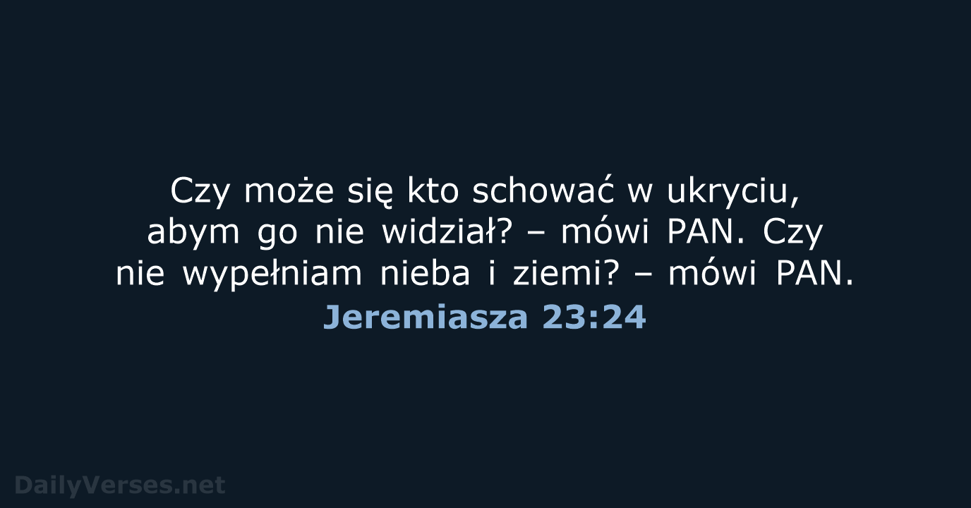 Jeremiasza 23:24 - UBG