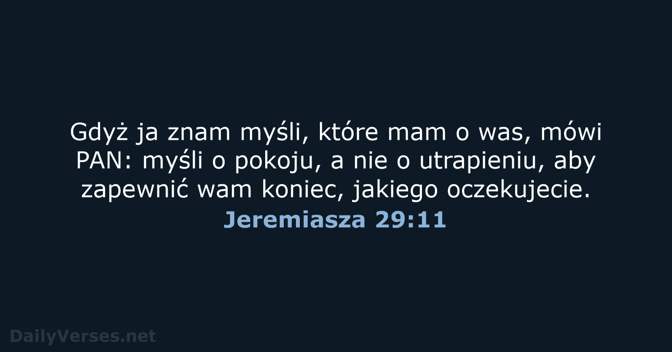 Jeremiasza 29:11 - UBG