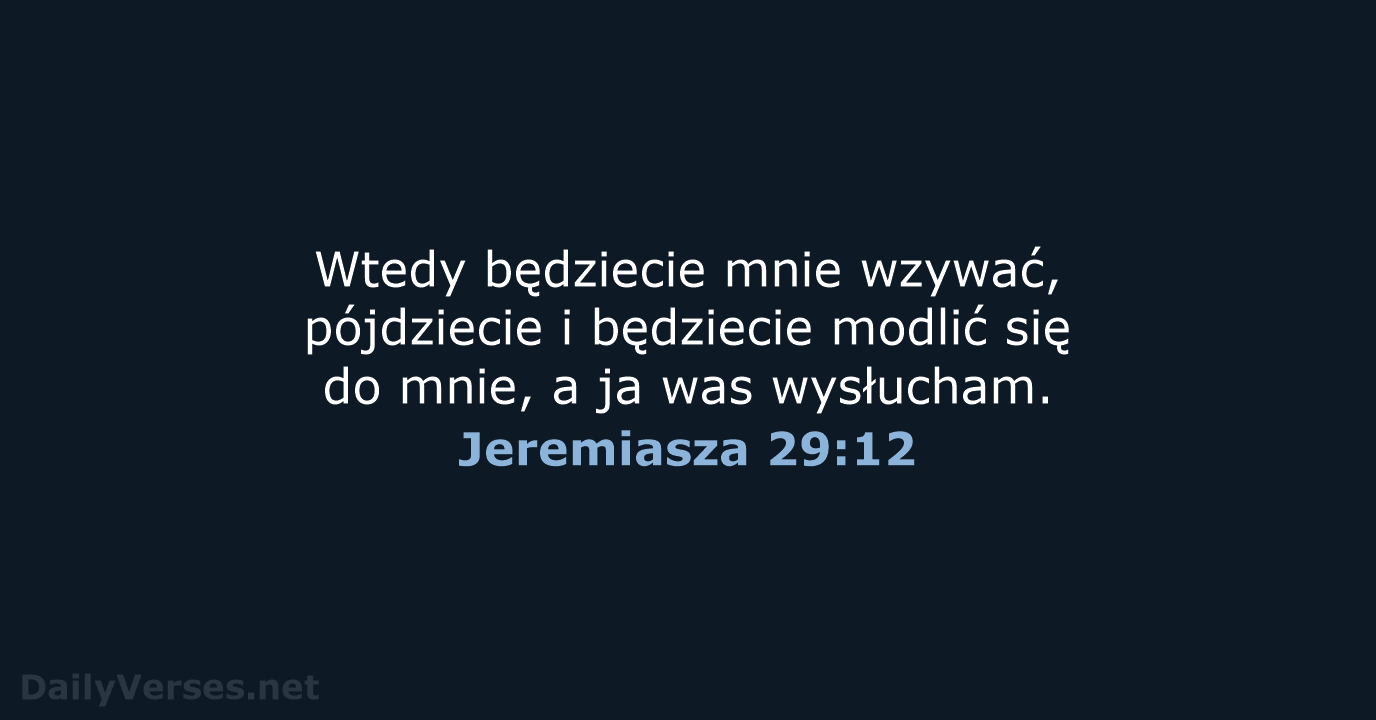Jeremiasza 29:12 - UBG