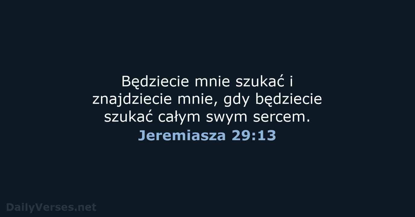 Jeremiasza 29:13 - UBG