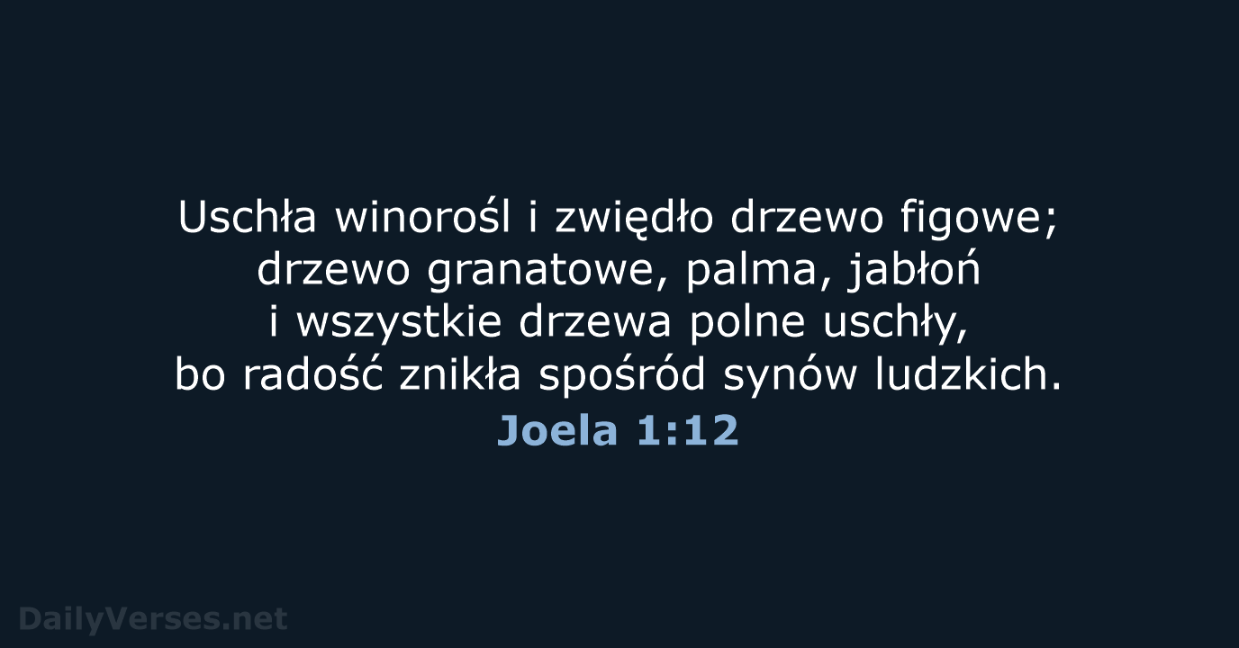 Joela 1:12 - UBG