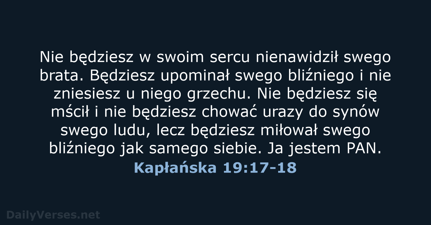 Kapłańska 19:17-18 - UBG