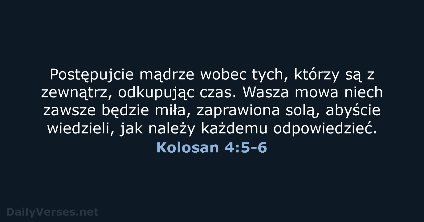 Kolosan 4:5-6 - UBG