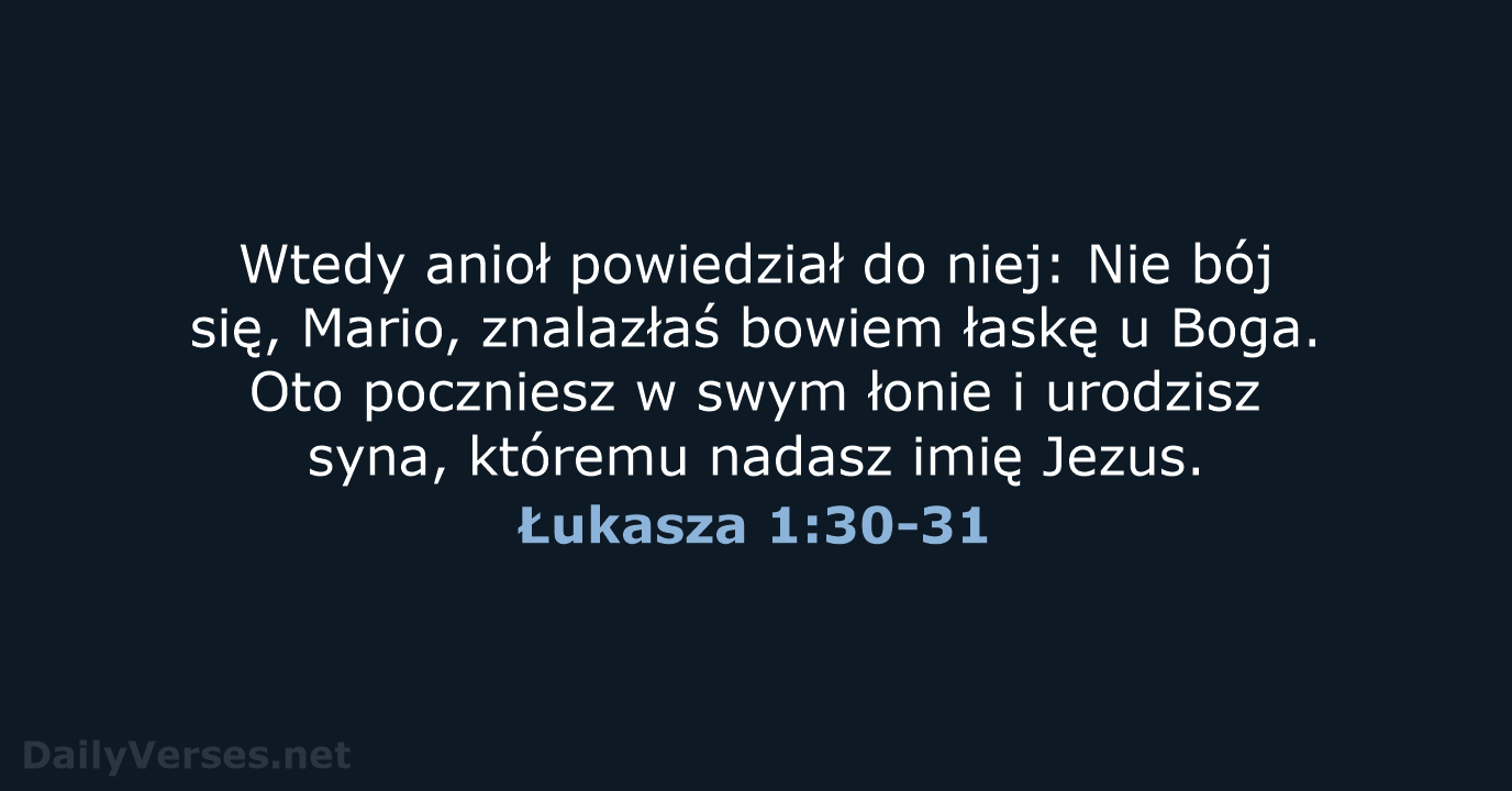Łukasza 1:30-31 - UBG