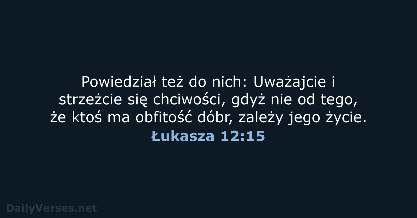 Łukasza 12:15 - UBG