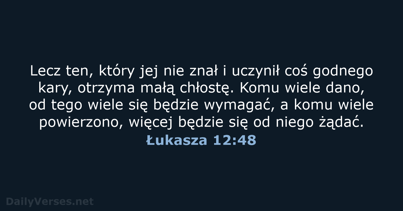 Łukasza 12:48 - UBG