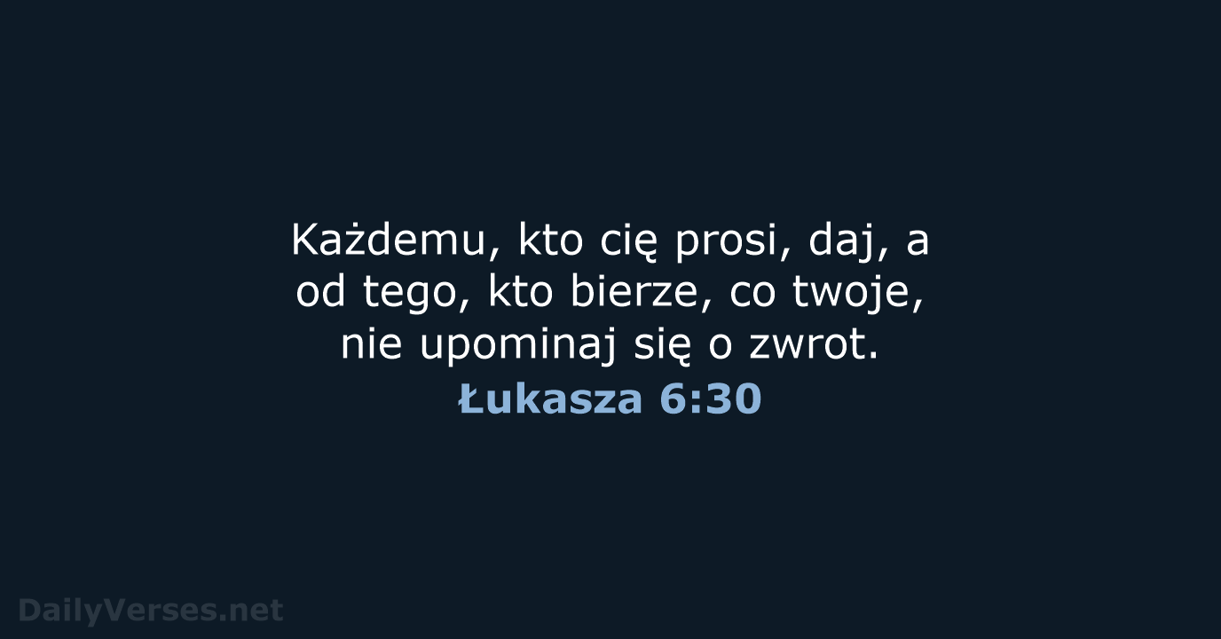 Łukasza 6:30 - UBG