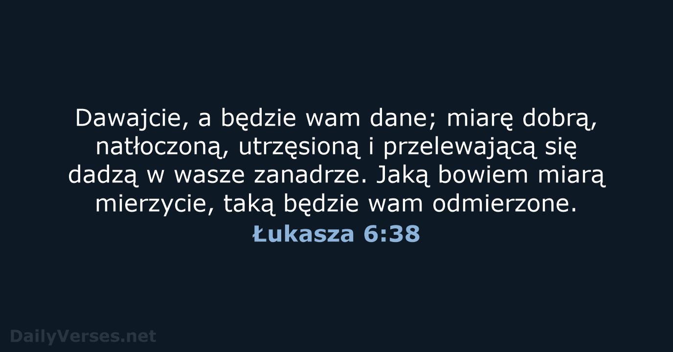 Łukasza 6:38 - UBG