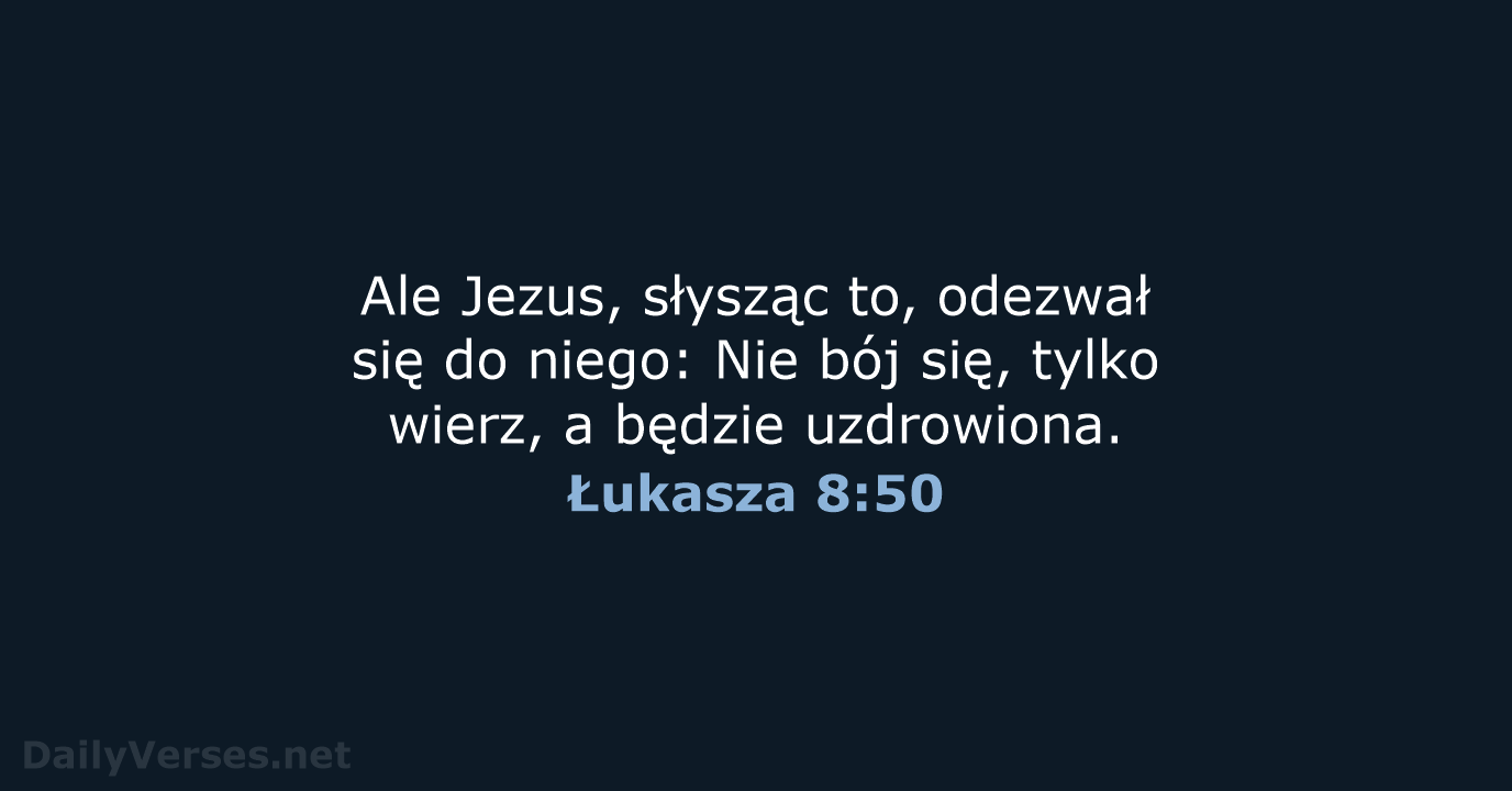 Łukasza 8:50 - UBG