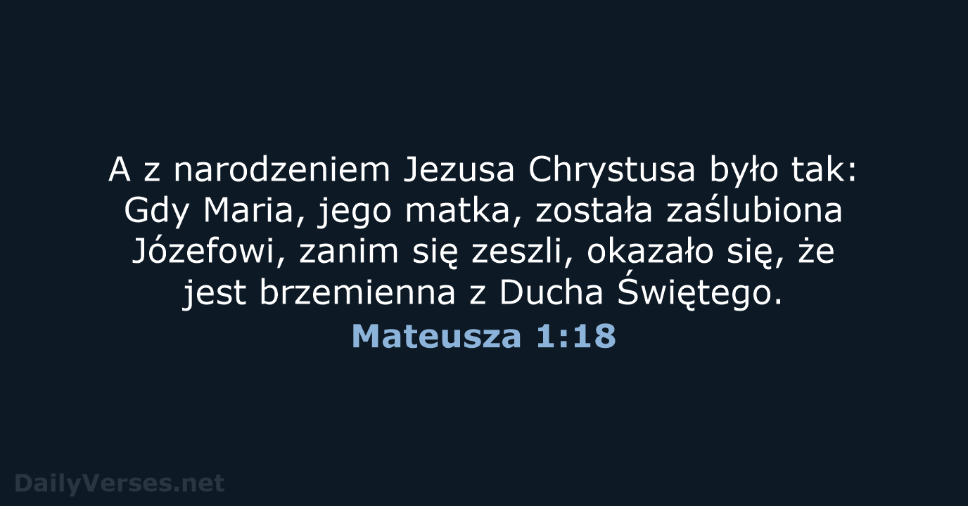 Mateusza 1:18 - UBG