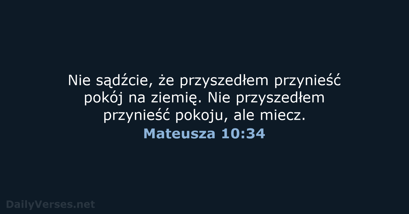Mateusza 10:34 - UBG