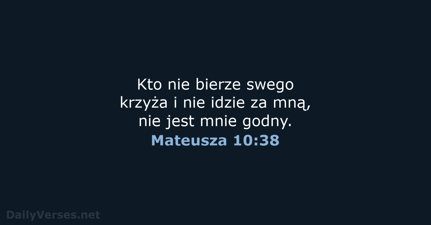 Mateusza 10:38 - UBG